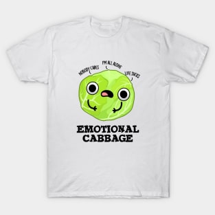 Emotional Cabbage Cute Veggie Pun T-Shirt